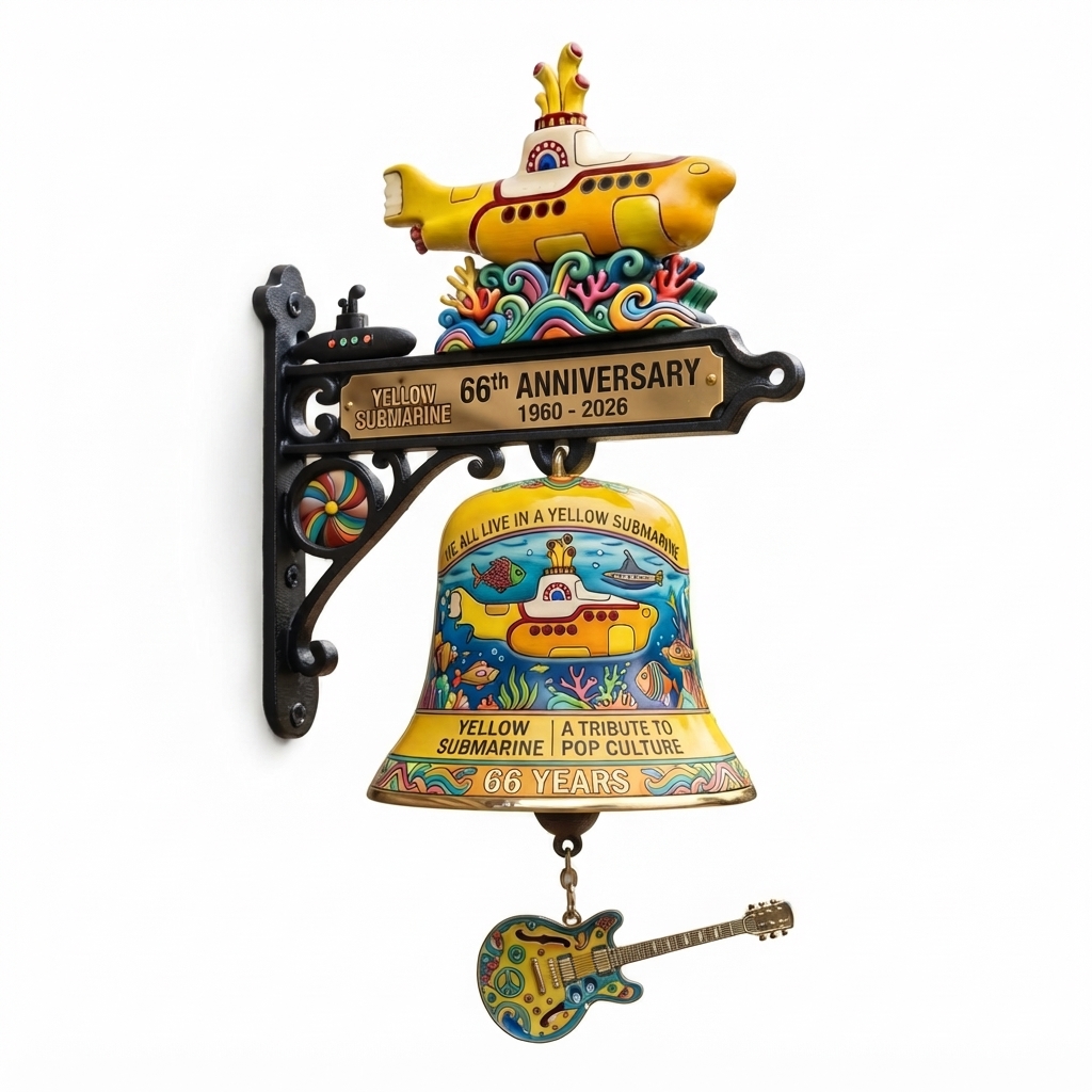 🛳️ The Beatles "Yellow Submarine" 66th Anniversary Dinner Bell 🔔