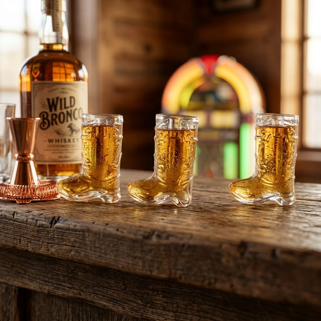 Western Cowboy Boot Shot Glasses