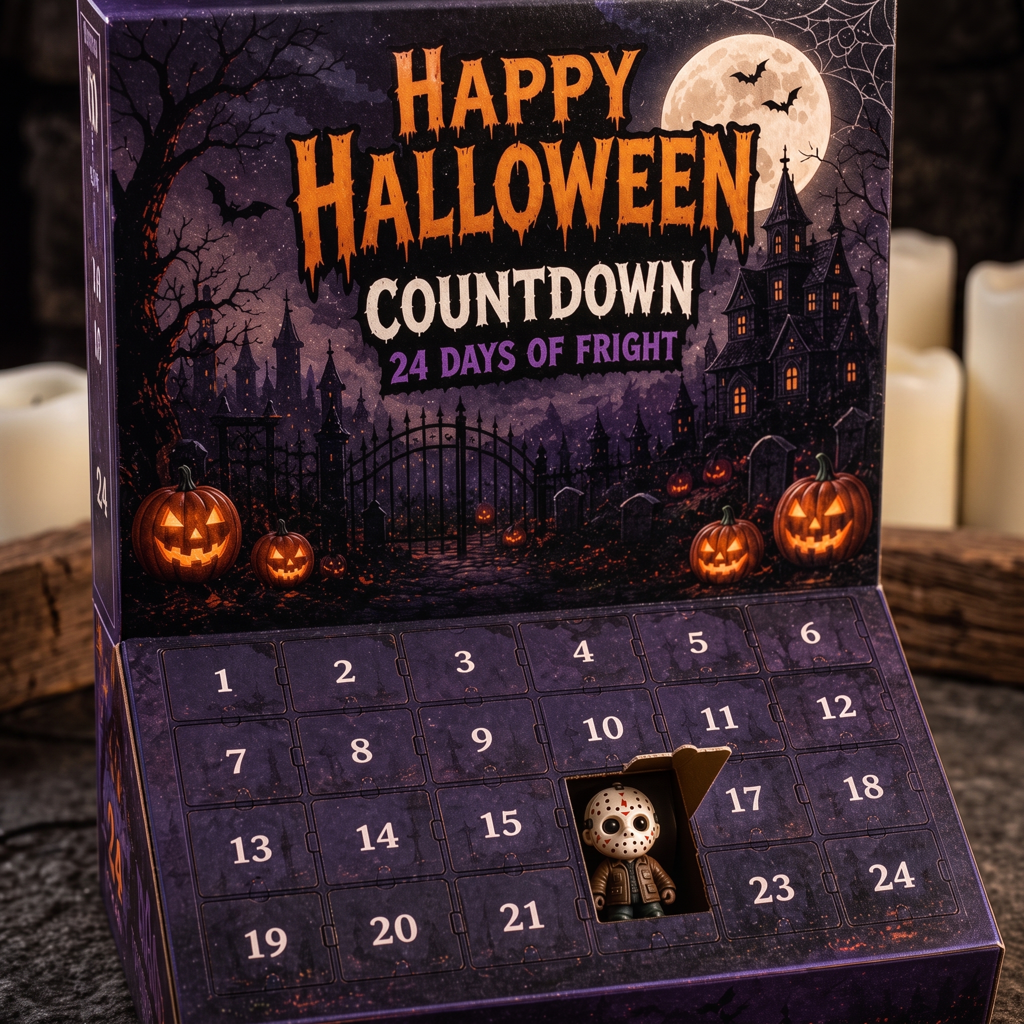🎃Halloween Advent Calendar - 24 Days of Spooky Surprises & Horror Movie Legends Blind Box Countdown
