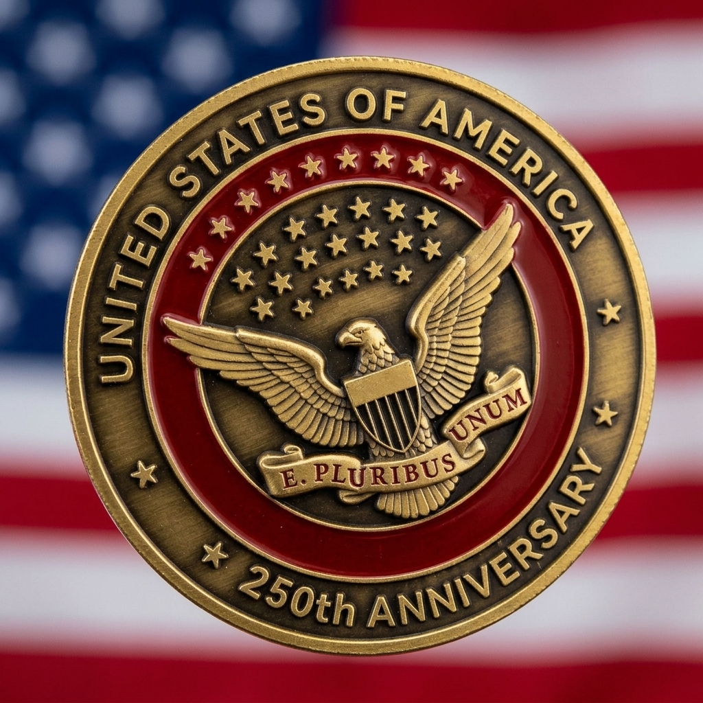 US Semiquincentennial 250th Anniversary Commemorative Challenge Coin (1776–2026)