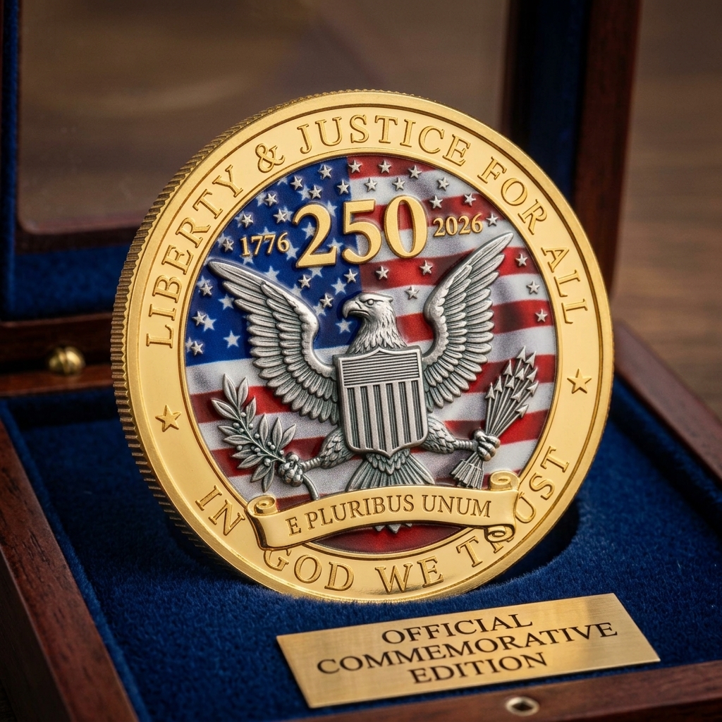 USA 250th Anniversary Commemorative Challenge Coin