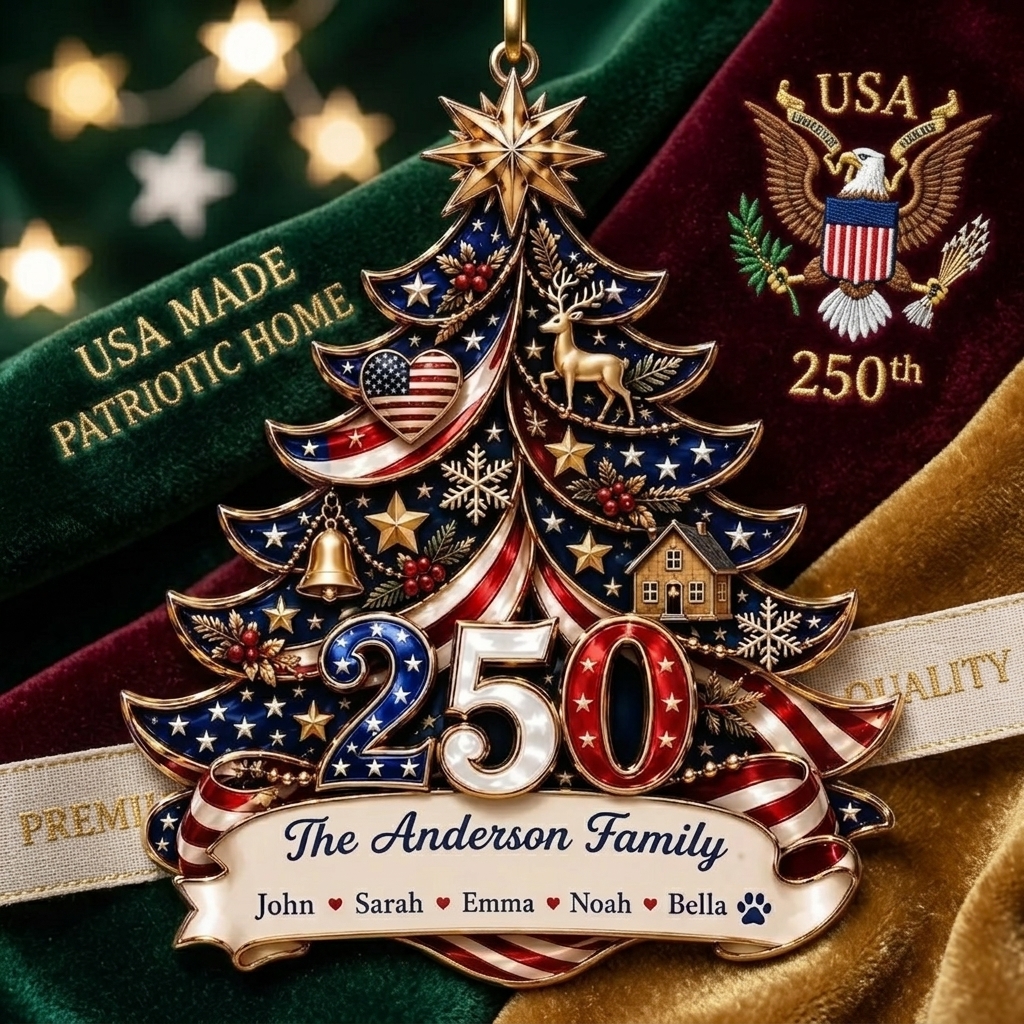 America 250th Anniversary Commemorative Christmas Ornament
