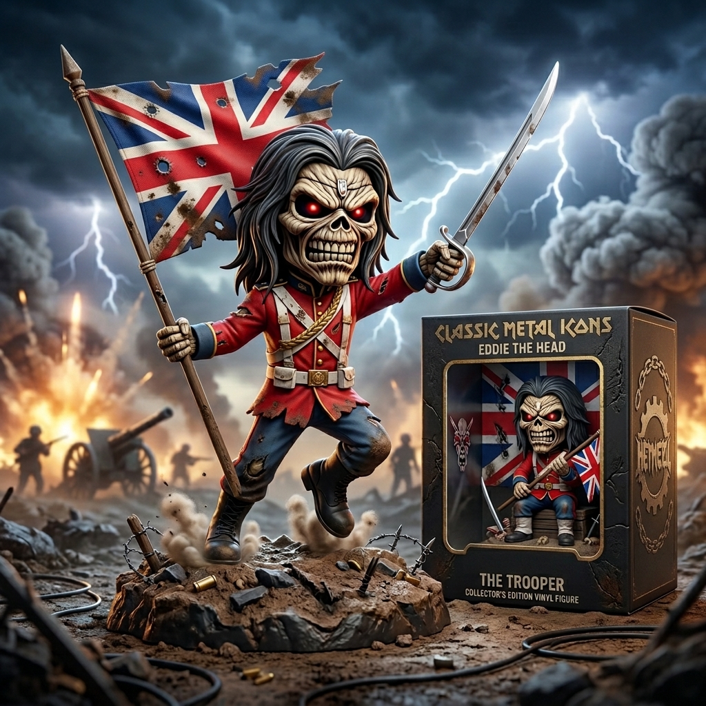 Iron Maiden "The Trooper" Eddie the Head Chibi Vinyl Art Figurine💀⚔️