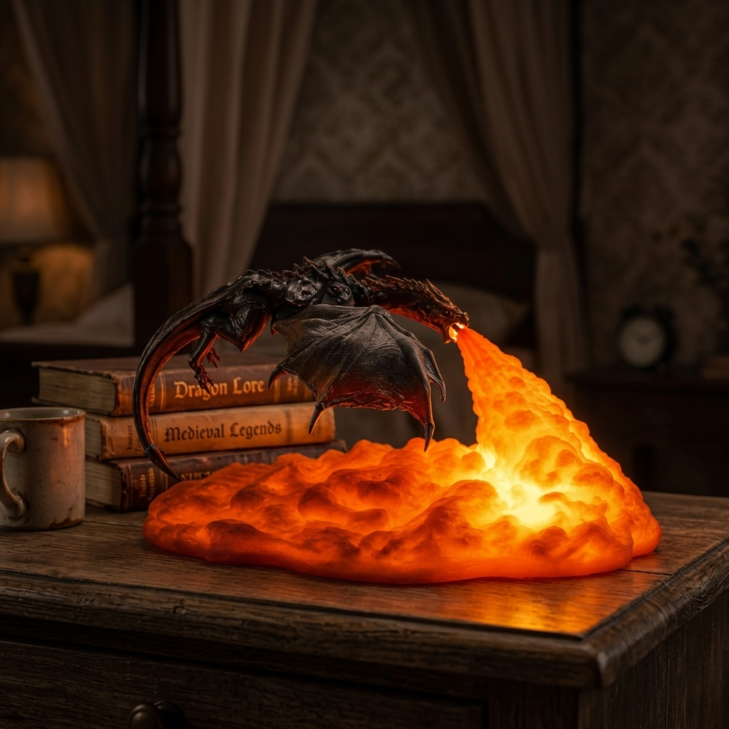 3D Printed Fire Breathing Dragon Night Light