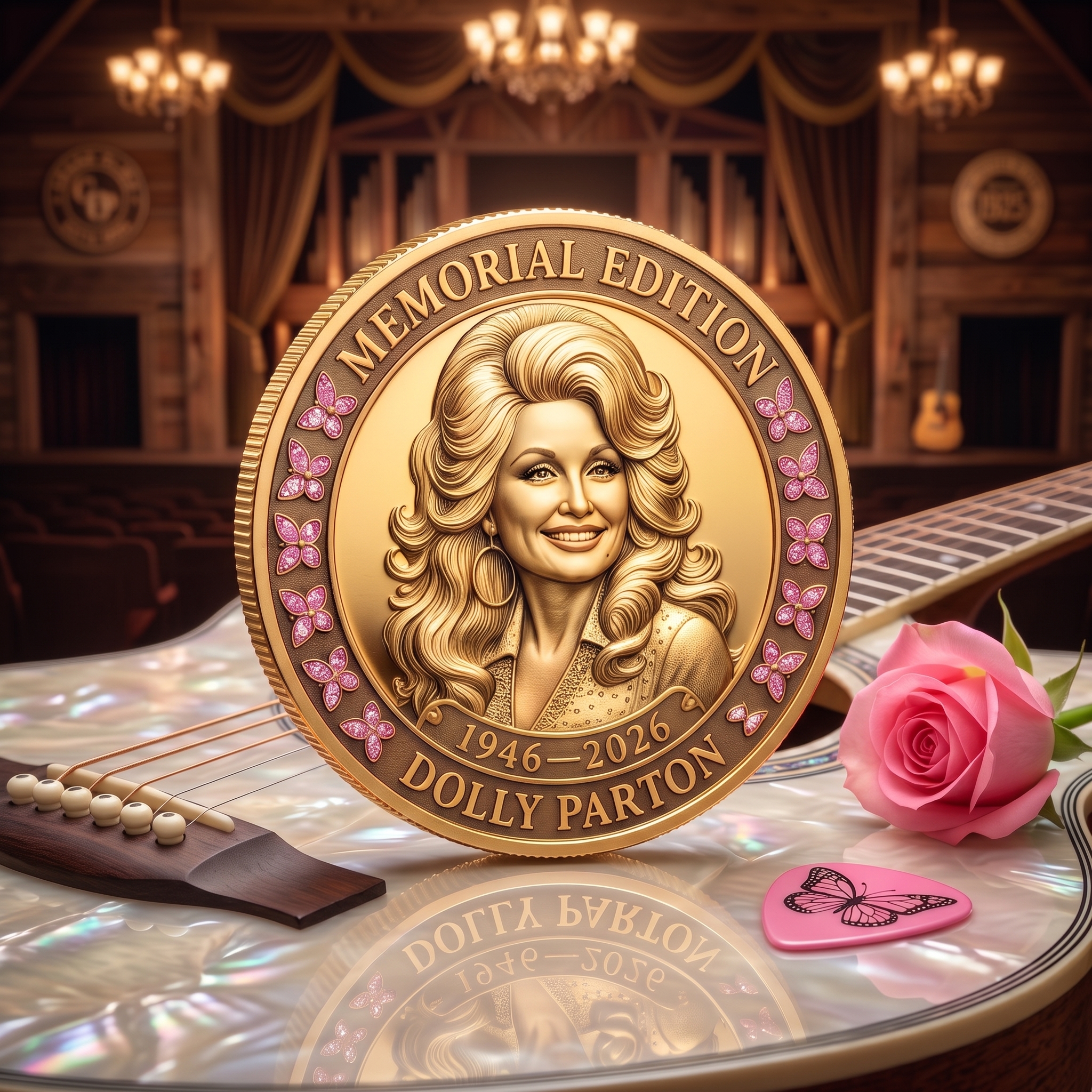 Dolly Parton "Queen of Country" Memorial Coin 🦋✨