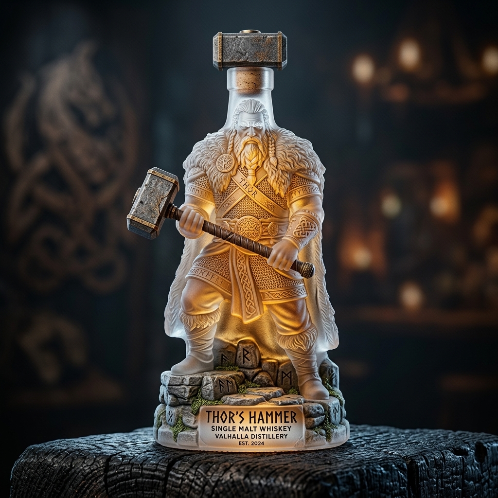Thor’s Hammer Frosted Whiskey Decanter ⚡🥃