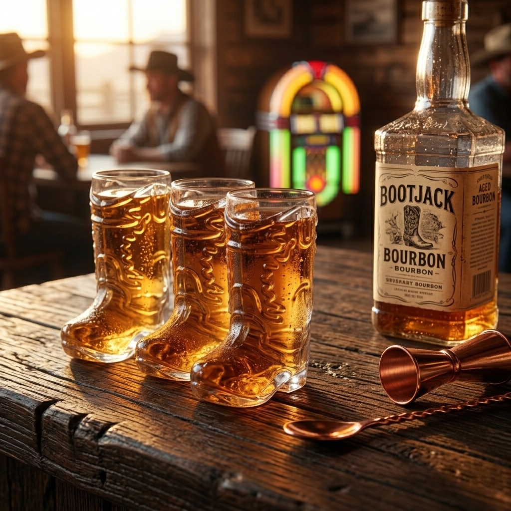 Western Cowboy Boot Shot Glasses