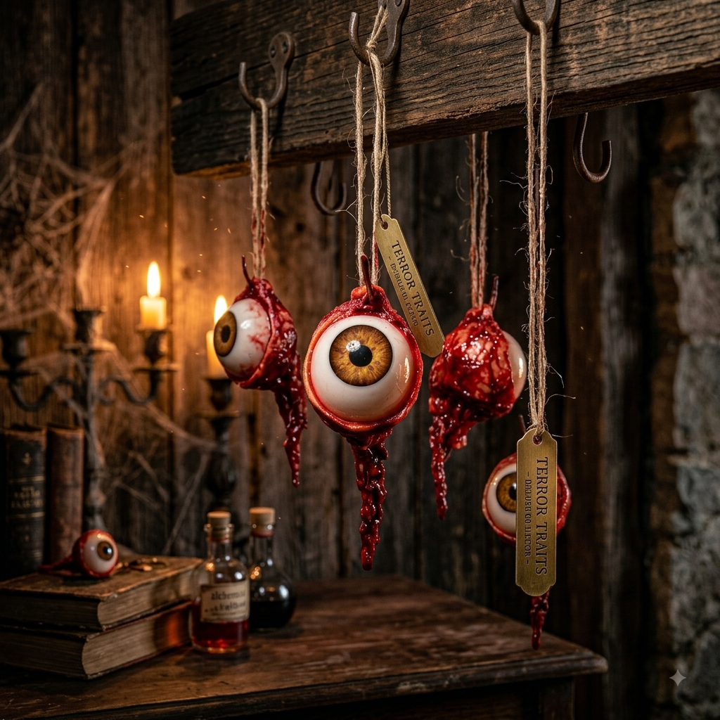 Realistic Bloody Eyeball Hanging Ornaments – Spooky Halloween Decor