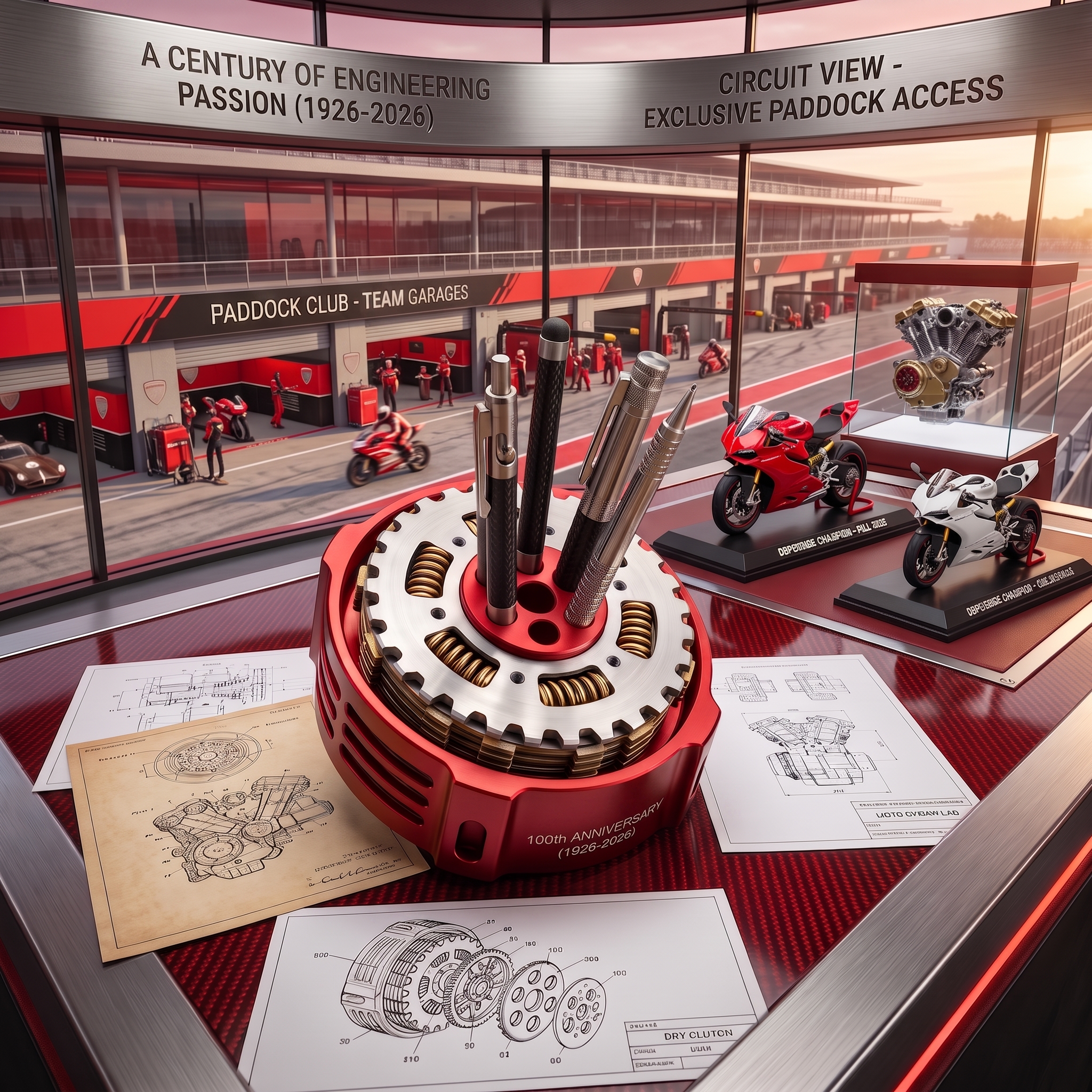 Racing Dry Clutch Desktop Pen Holder 🏍️🔥 | Billet Aluminum Mechanical Desk Organizer⚙️✨