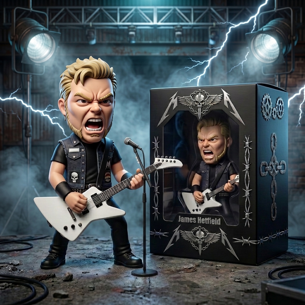 Metallica James Hetfield 45th Anniversary Chibi Vinyl Art Figurine 🎸🔥