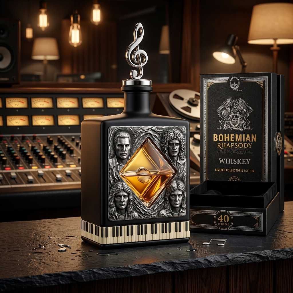 Queen "Bohemian Rhapsody" Collector’s Edition Whiskey Decanter 👑🎹