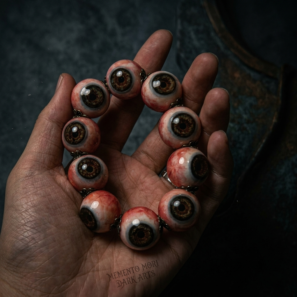 Eyeball Bead Bracelet – Gothic Horror & Halloween Accessory