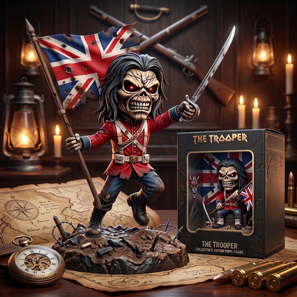 Iron Maiden "The Trooper" Eddie the Head Chibi Vinyl Art Figurine💀⚔️