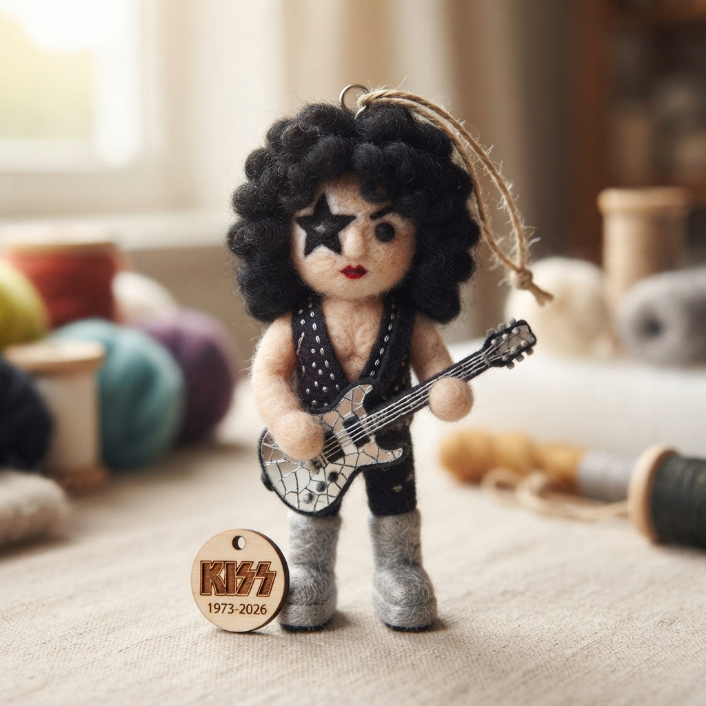 🎸 KISS Rock Legends Handmade Felt Chibi Doll (1973–2026) ⭐