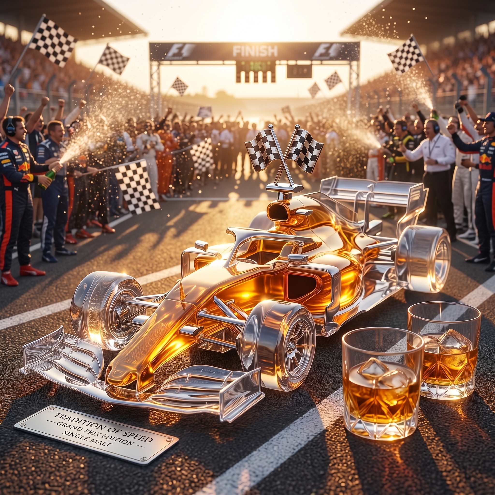 Formula 1 Grand Prix Edition Crystal Race Car Whiskey Decanter 🏎️🏁