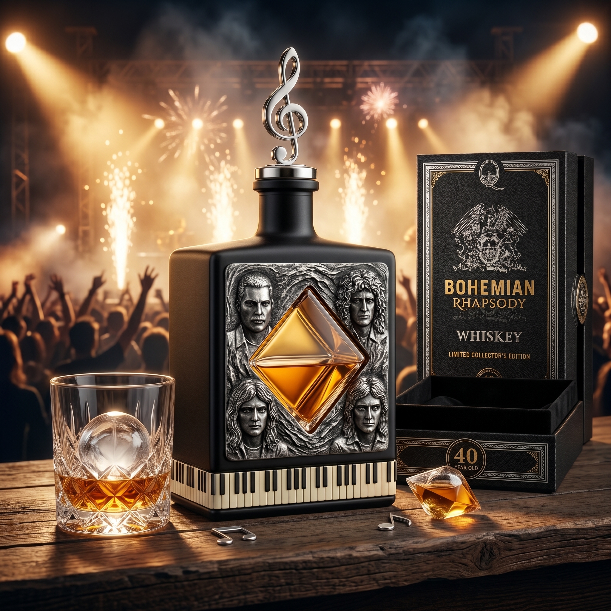 Queen "Bohemian Rhapsody" Collector’s Edition Whiskey Decanter 👑🎹