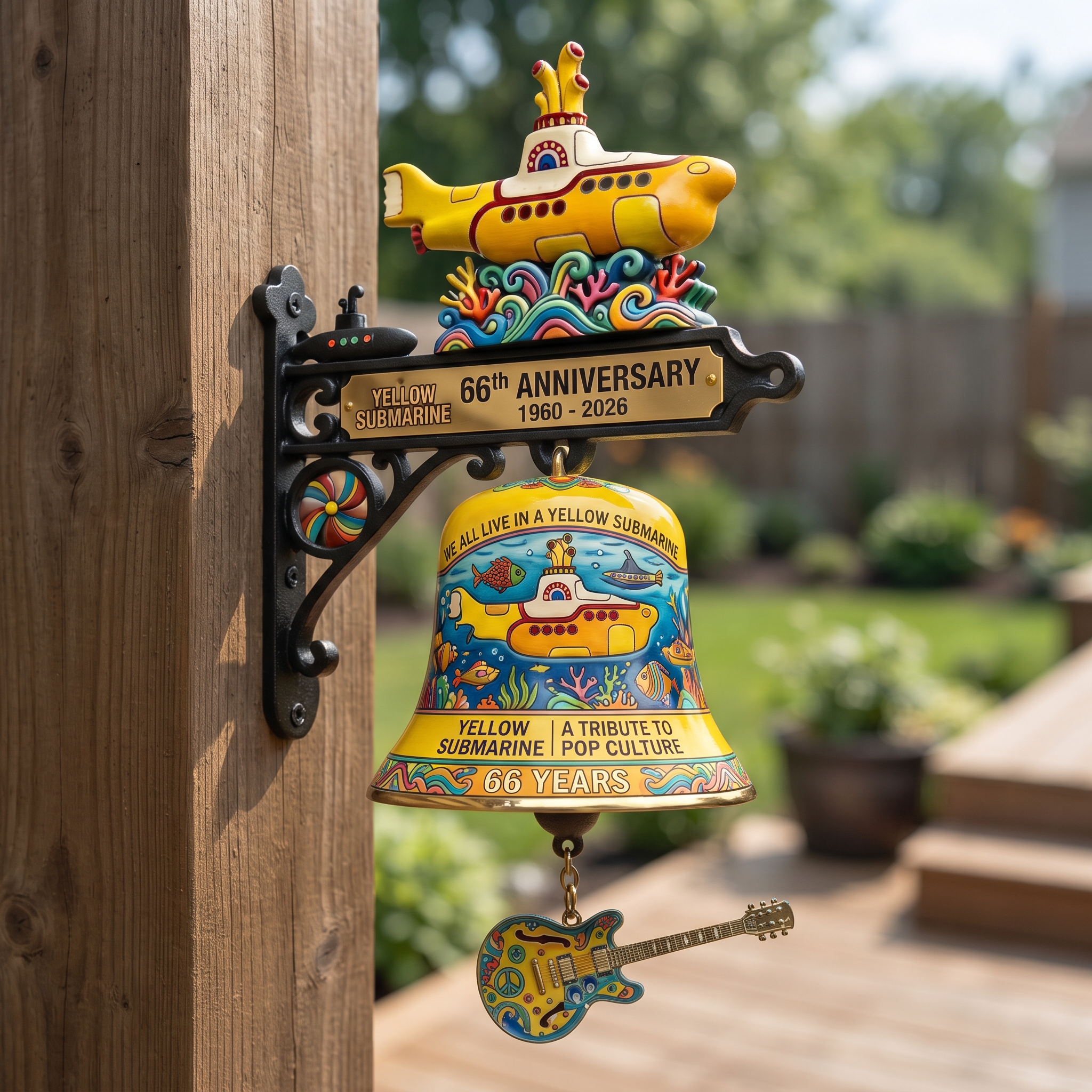 🛳️ The Beatles "Yellow Submarine" 66th Anniversary Dinner Bell 🔔