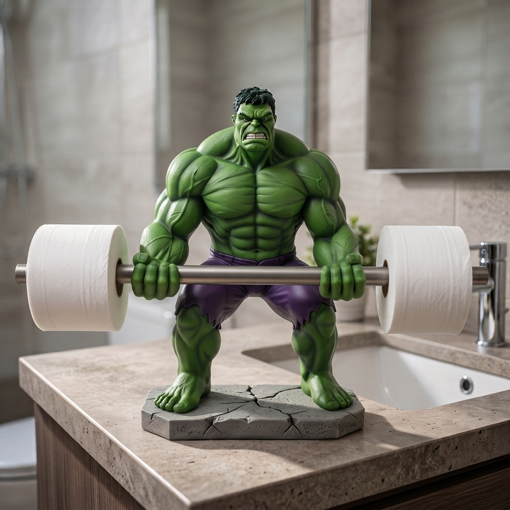 🏋️‍♂️ The Incredible Hulk Heavy Lifter Toilet Paper Stand 💪