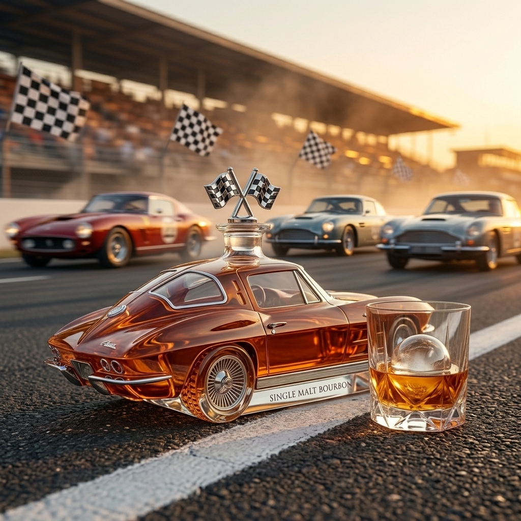 1963 Corvette Split-Window Crystal Whiskey Decanter 🏎️💨