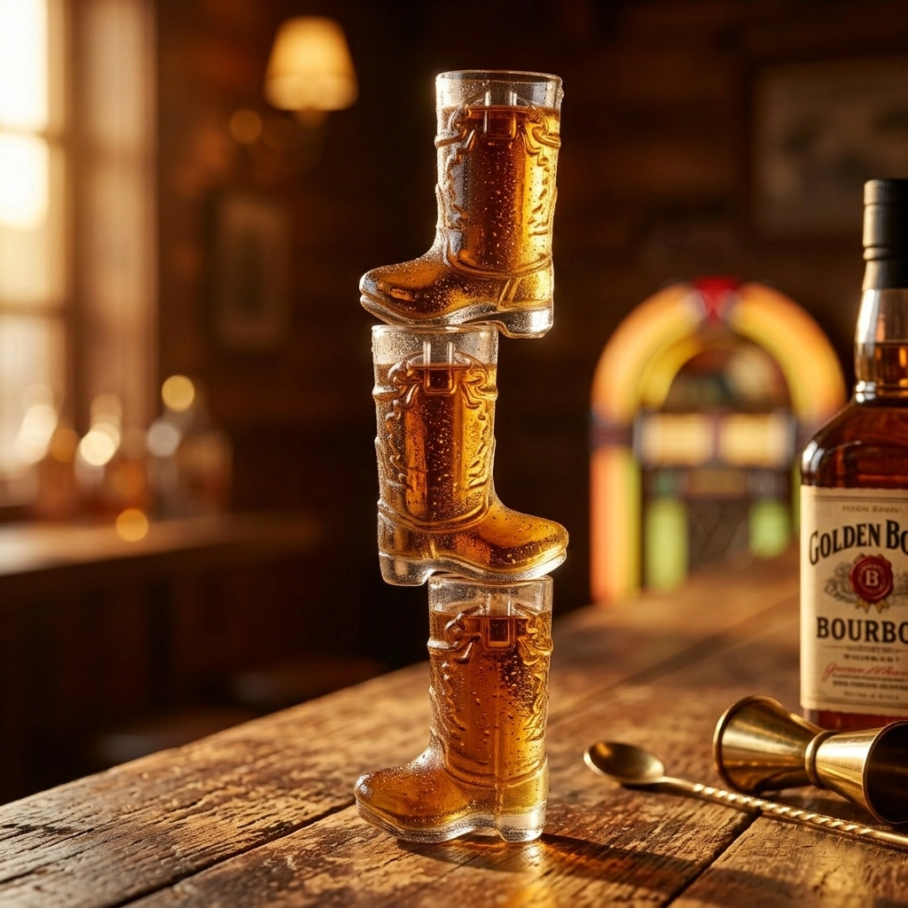 Western Cowboy Boot Shot Glasses