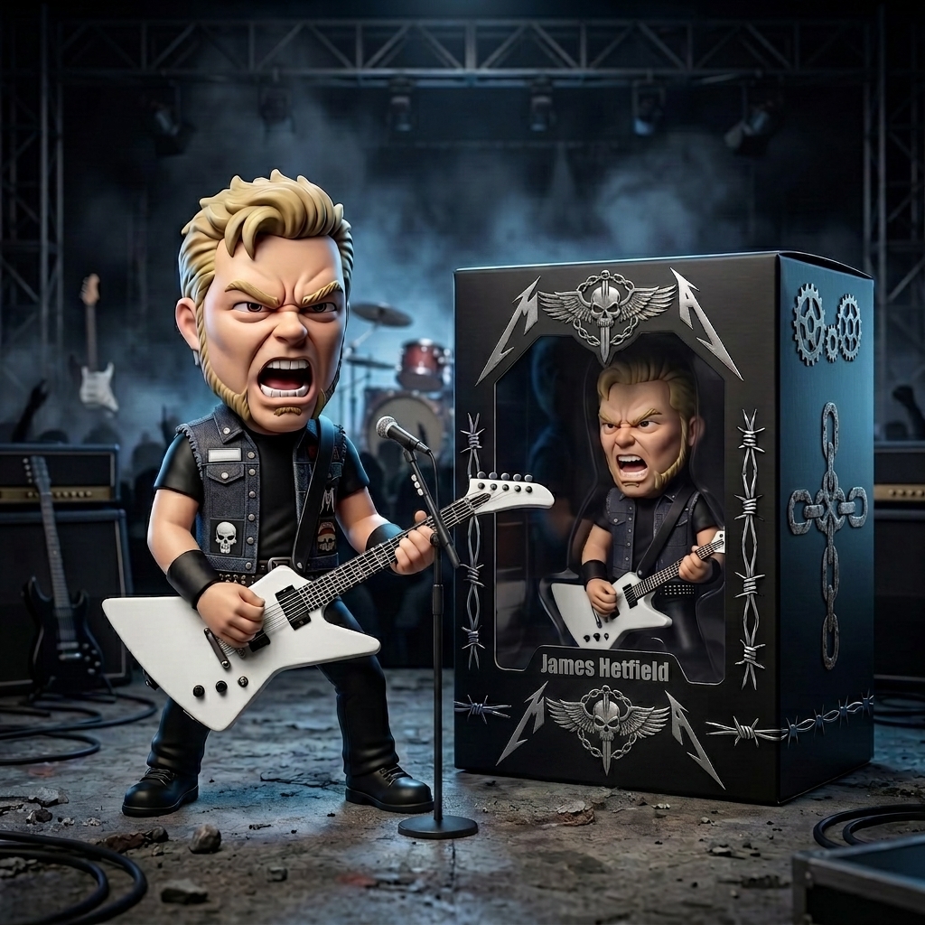 Metallica James Hetfield 45th Anniversary Chibi Vinyl Art Figurine 🎸🔥
