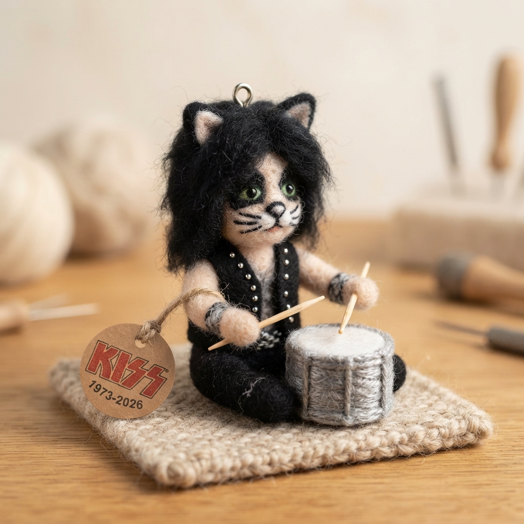 🎸 KISS Rock Legends Handmade Felt Chibi Doll (1973–2026) ⭐