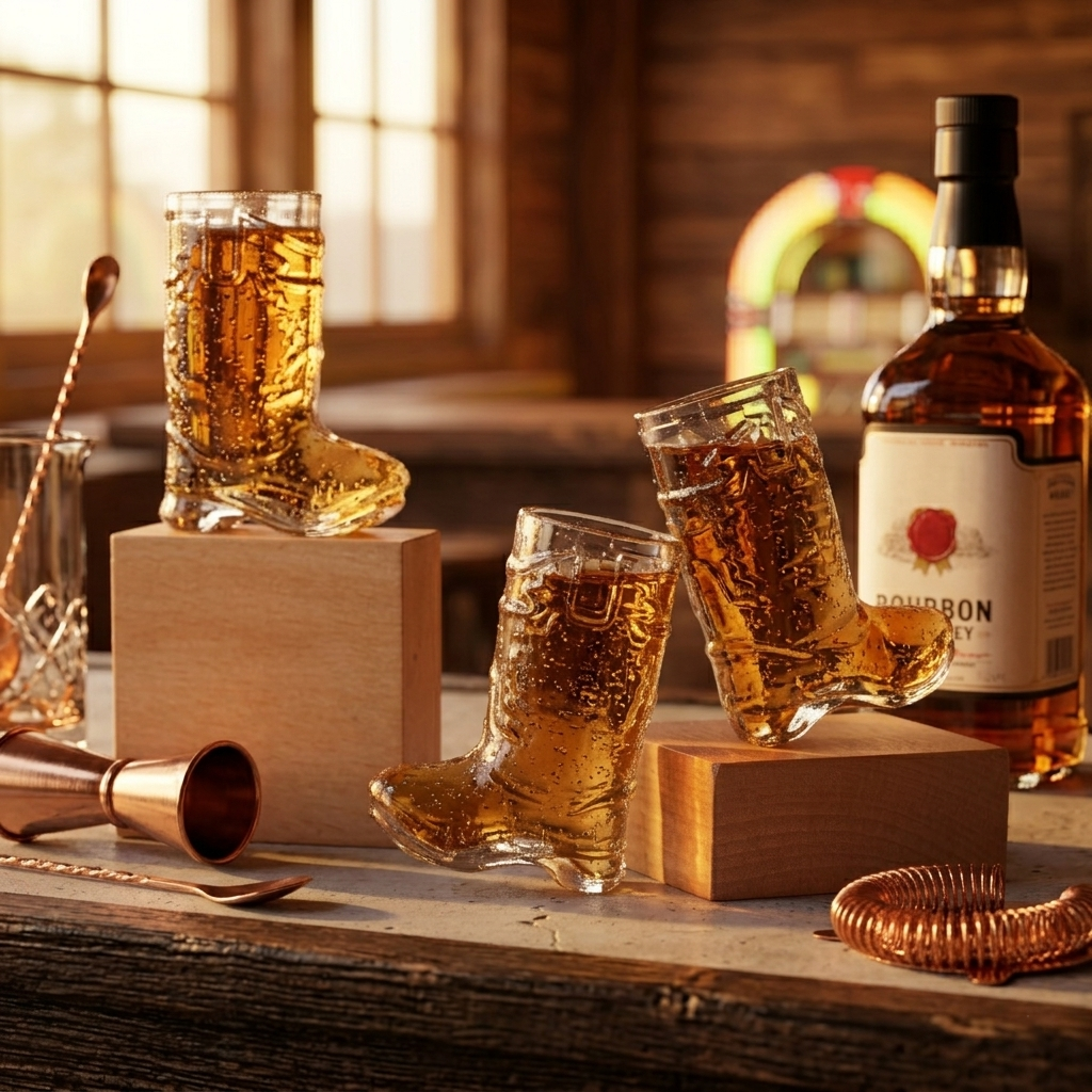Western Cowboy Boot Shot Glasses