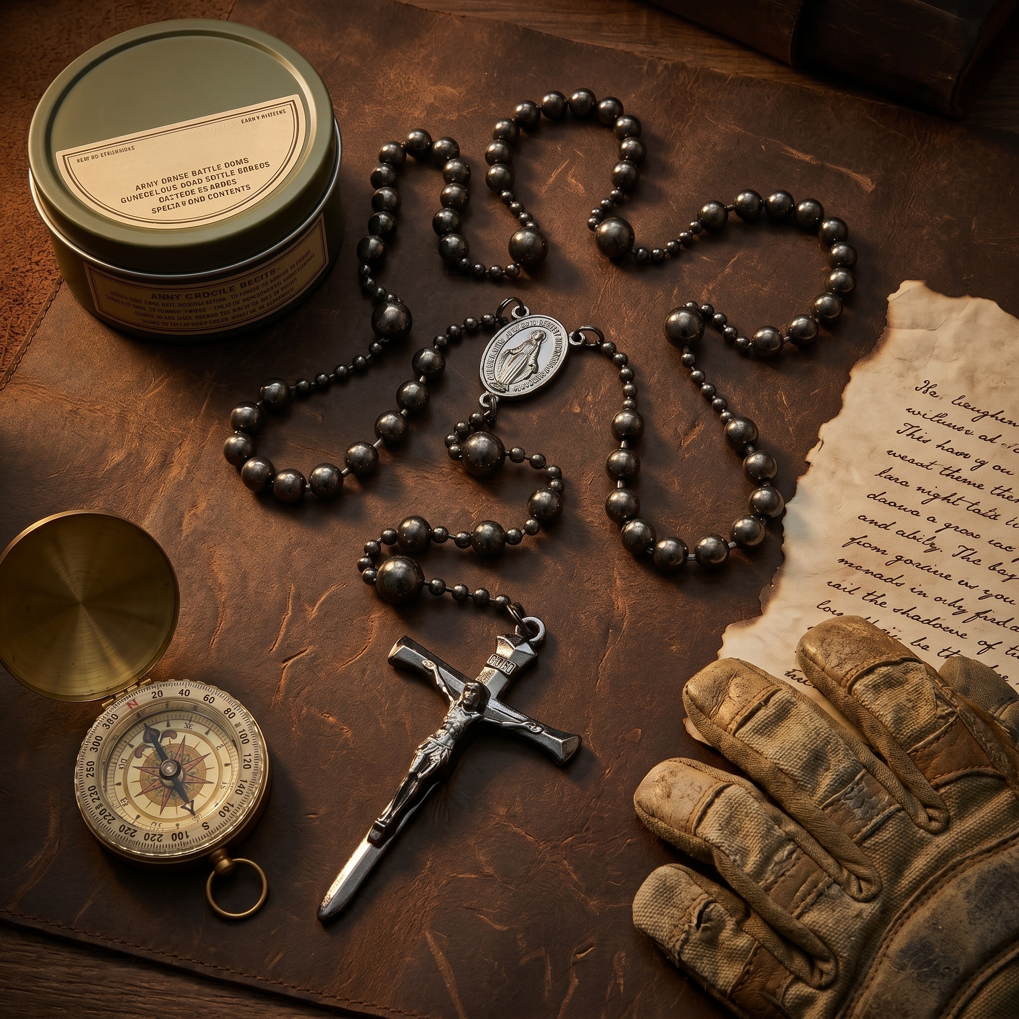 WWI Battle Beads Combat Style Rosary - Catholic Rosary - Historic Reproduction📿