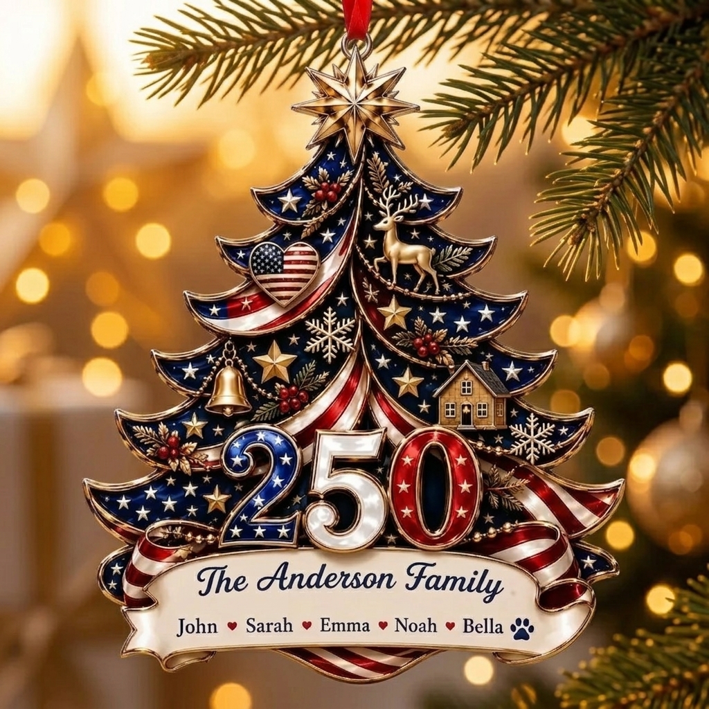 America 250th Anniversary Commemorative Christmas Ornament
