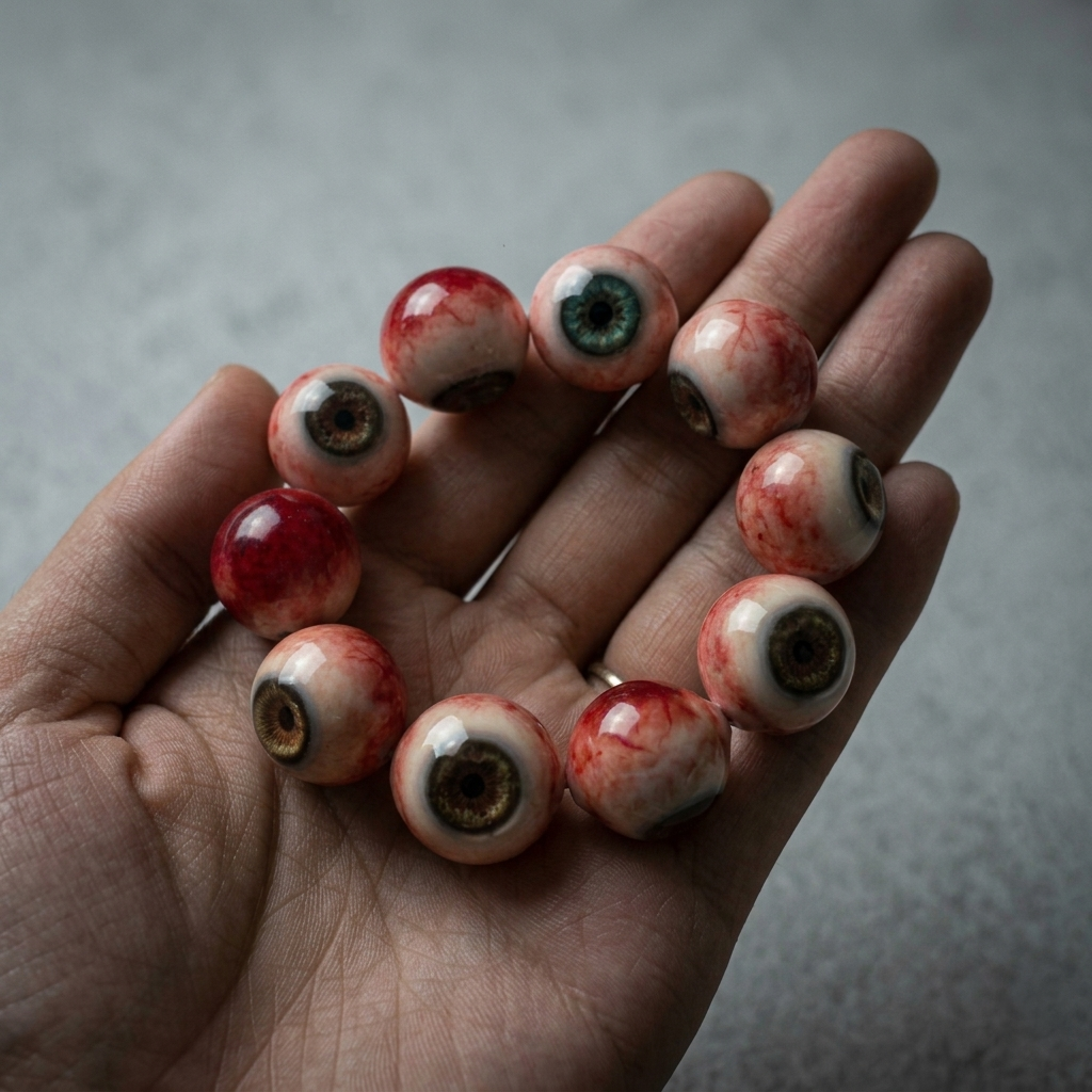 Eyeball Bead Bracelet – Gothic Horror & Halloween Accessory