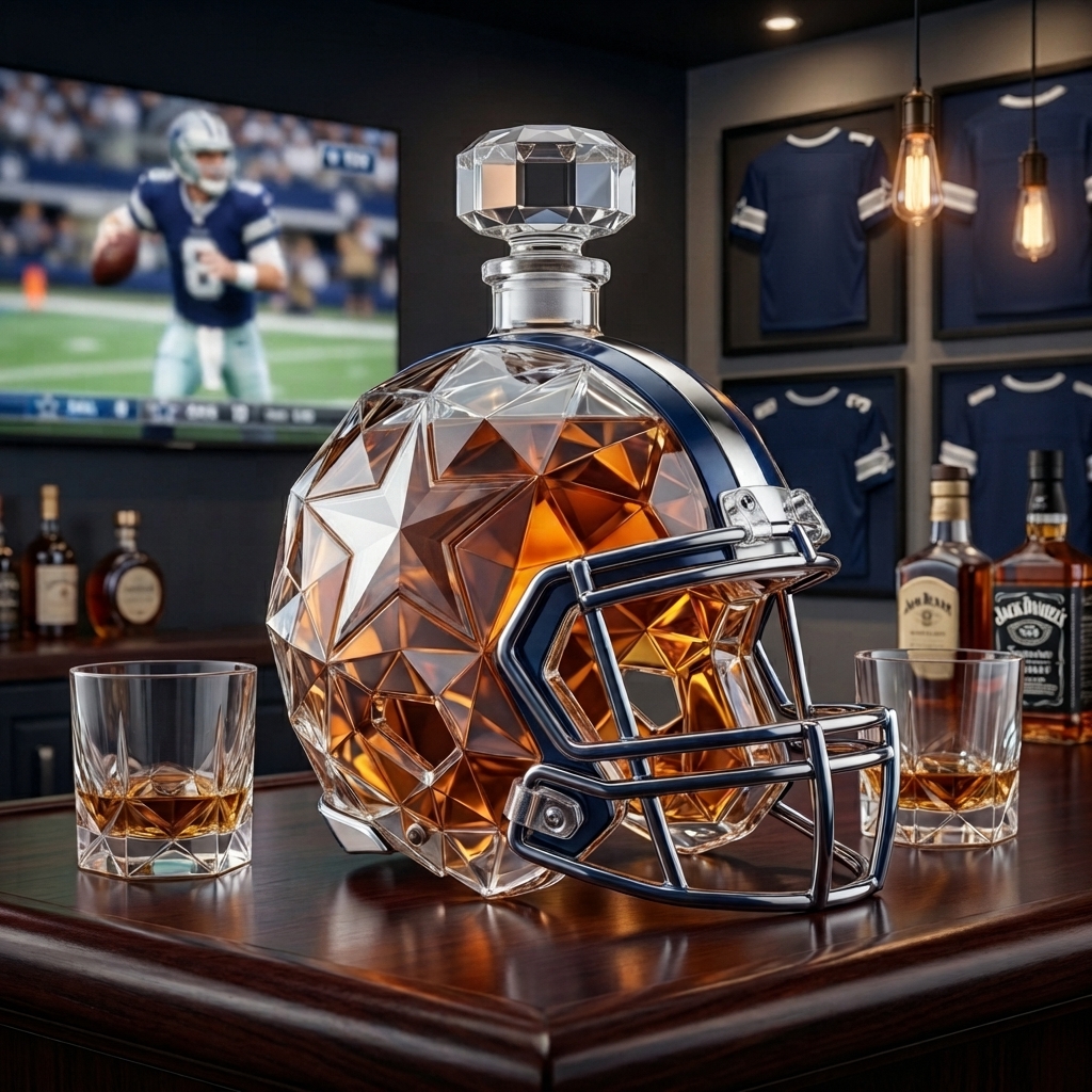 Dallas Cowboys Diamond-Cut Helmet Whiskey Decanter 🏈⭐