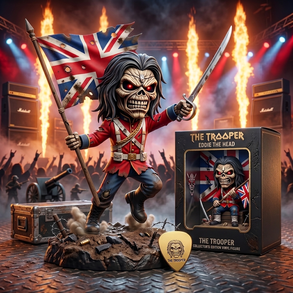 Iron Maiden "The Trooper" Eddie the Head Chibi Vinyl Art Figurine💀⚔️
