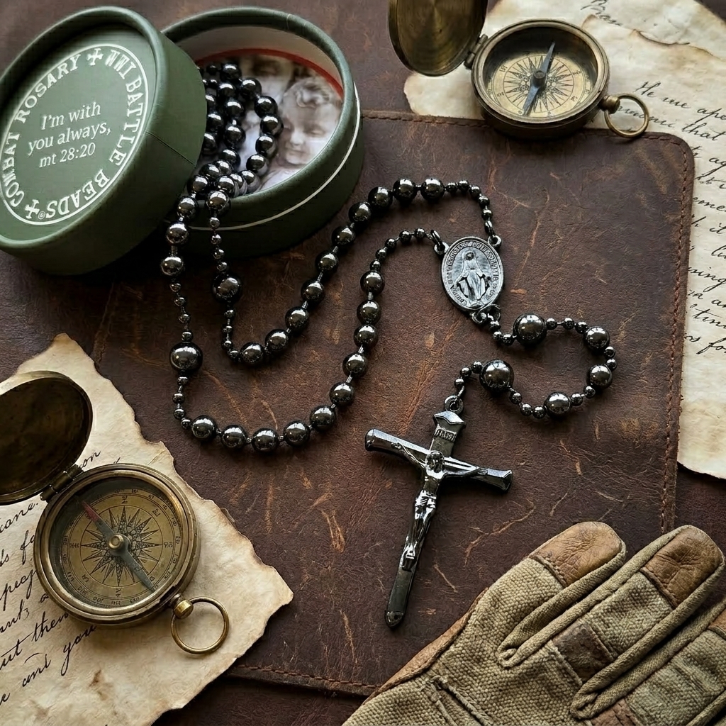 WWI Battle Beads Combat Style Rosary - Catholic Rosary - Historic Reproduction📿