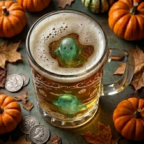 Spooktacular Halloween Glowing Ghost Beer Stein