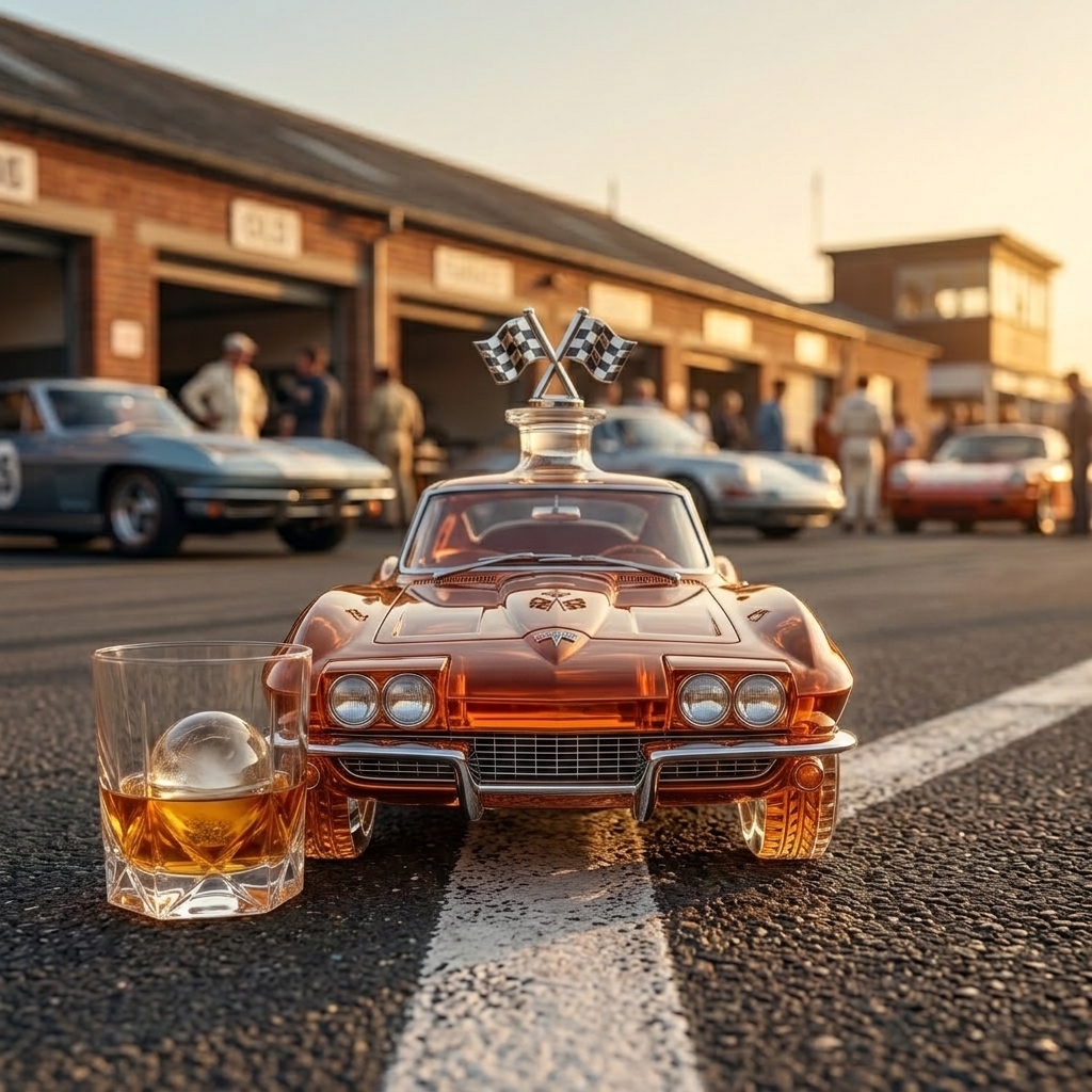 1963 Corvette Split-Window Crystal Whiskey Decanter 🏎️💨