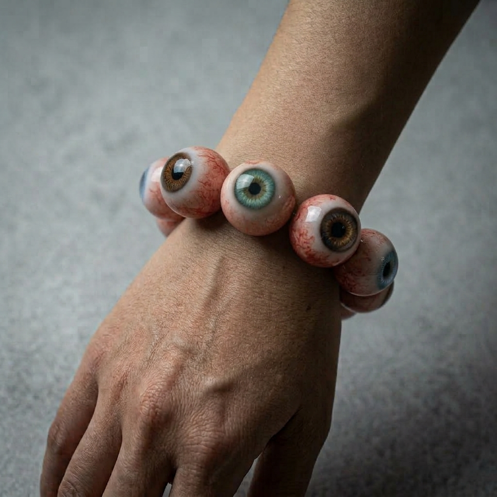 Eyeball Bead Bracelet – Gothic Horror & Halloween Accessory