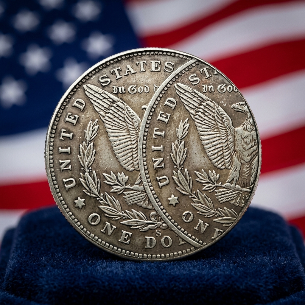 1893 Double Struck Mint Error Morgan Silver Dollar | Rare Double Stamping Replica Coin