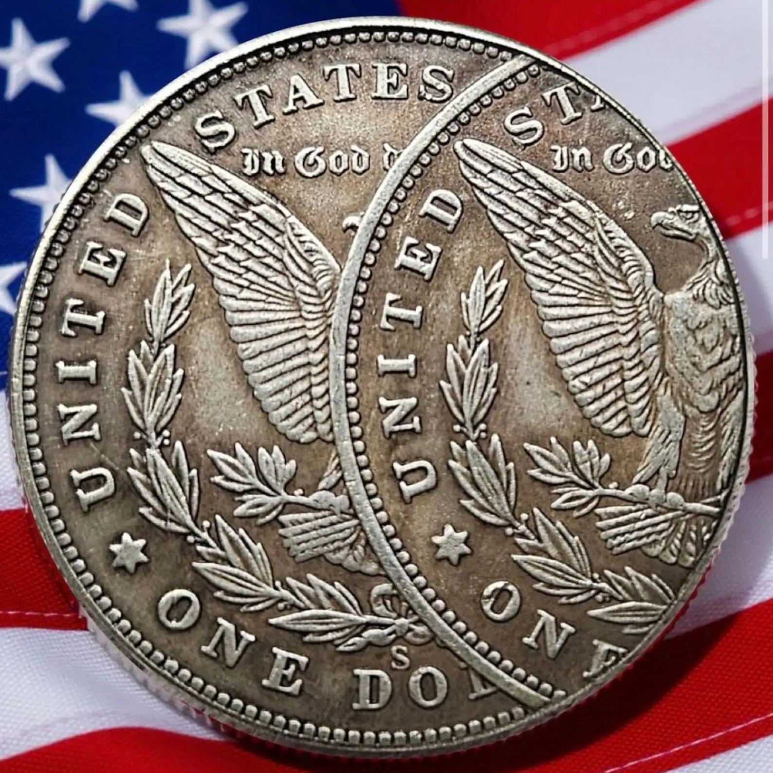 1893 Double Struck Mint Error Morgan Silver Dollar | Rare Double Stamping Replica Coin