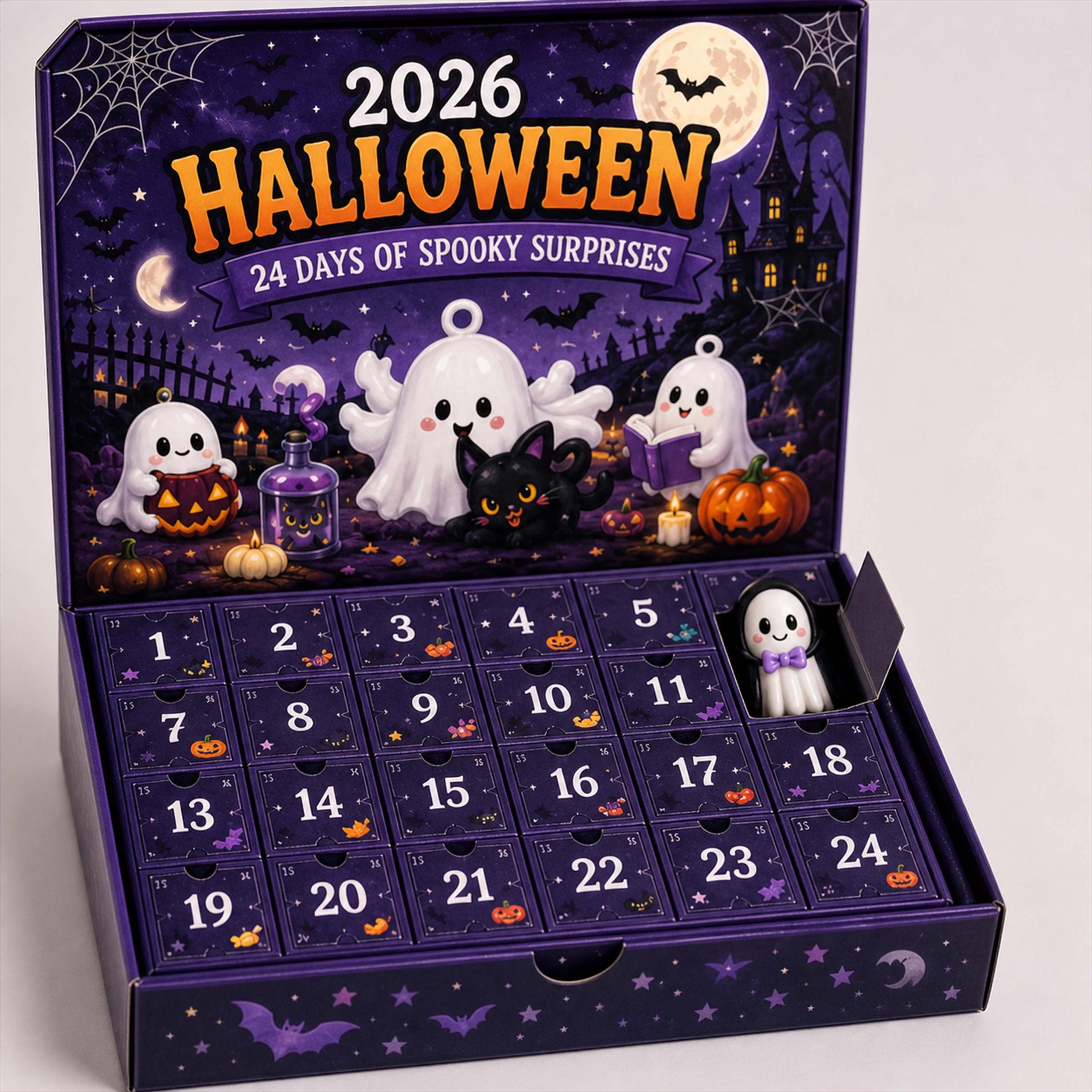🎃Halloween Advent Calendar - 24 Days of Spooky Surprises & Horror Movie Legends Blind Box Countdown