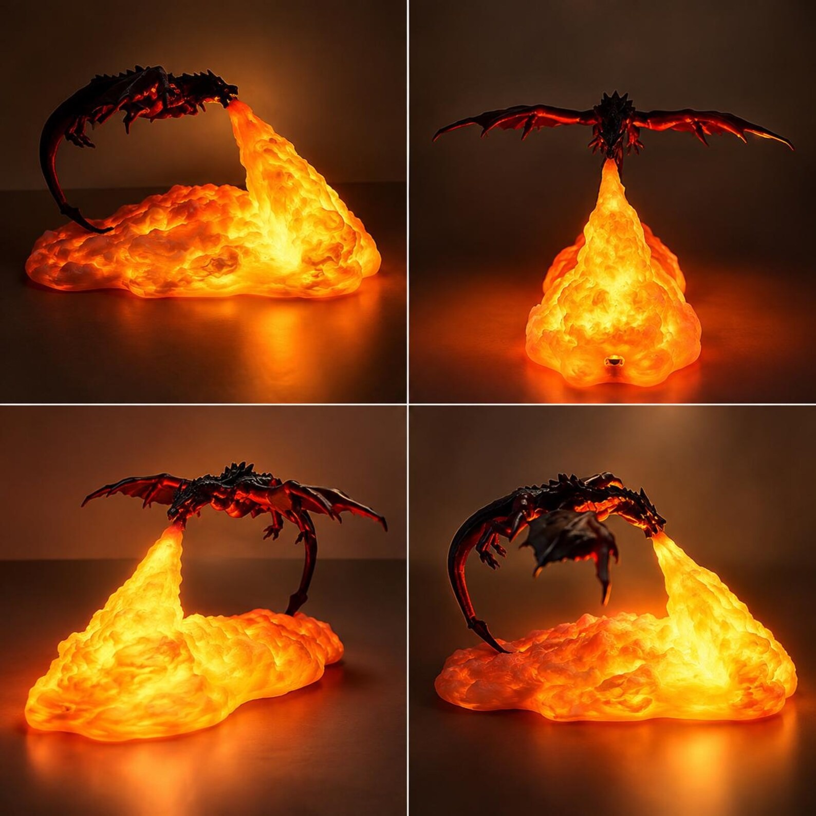 3D Printed Fire Breathing Dragon Night Light
