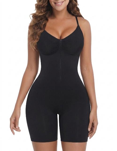 Shapewear for Women Tummy Control Bodysuits Zip-Up Comfort Ultra Stretch Fabric Customizable Fit Breathable Mesh Design Comfortable Fit