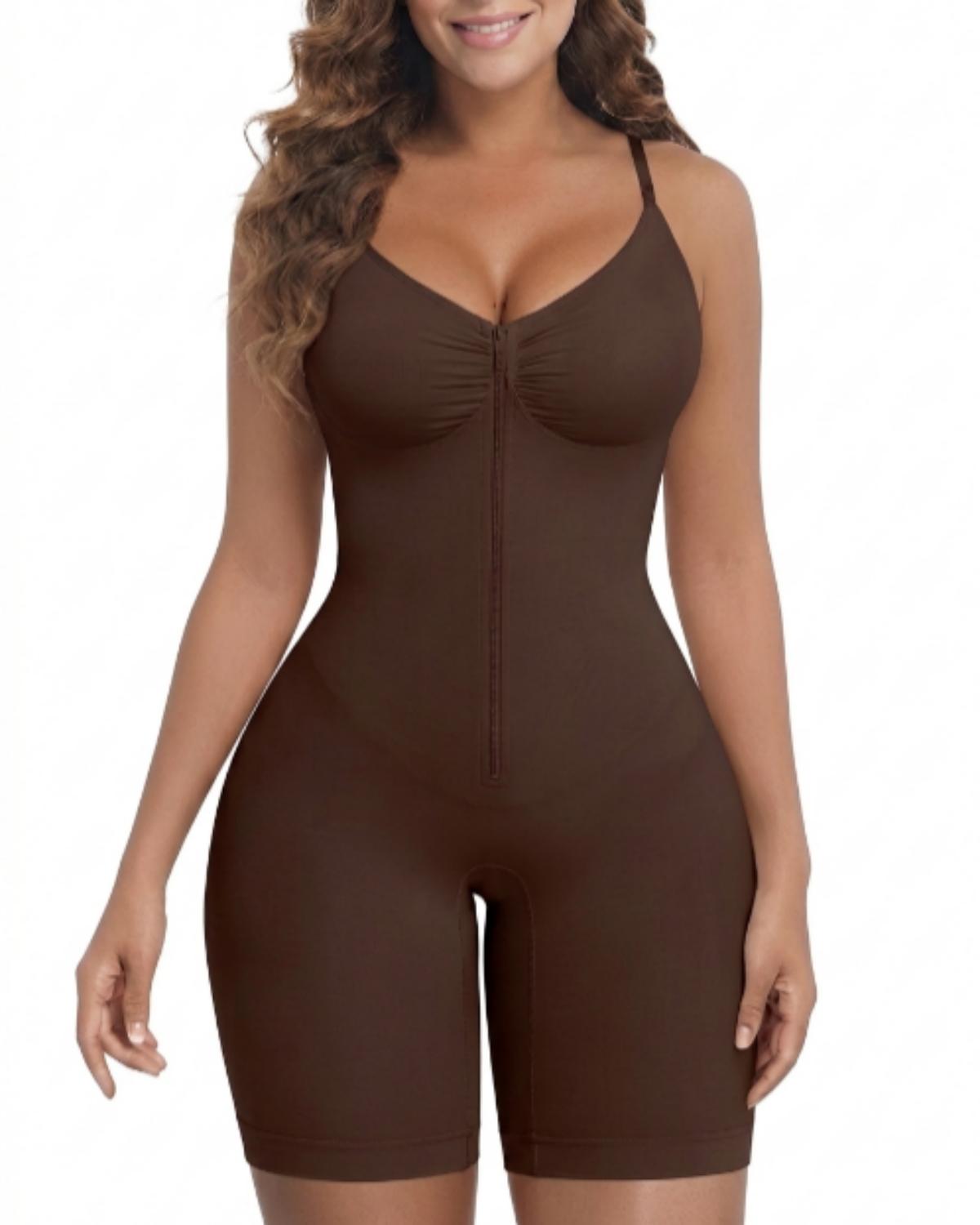 Shapewear for Women Tummy Control Bodysuits Zip-Up Comfort Ultra Stretch Fabric Customizable Fit Breathable Mesh Design Comfortable Fit