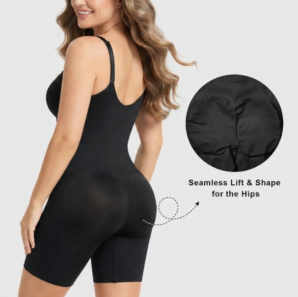 Shapewear for Women Tummy Control Bodysuits Zip-Up Comfort Ultra Stretch Fabric Customizable Fit Breathable Mesh Design Comfortable Fit