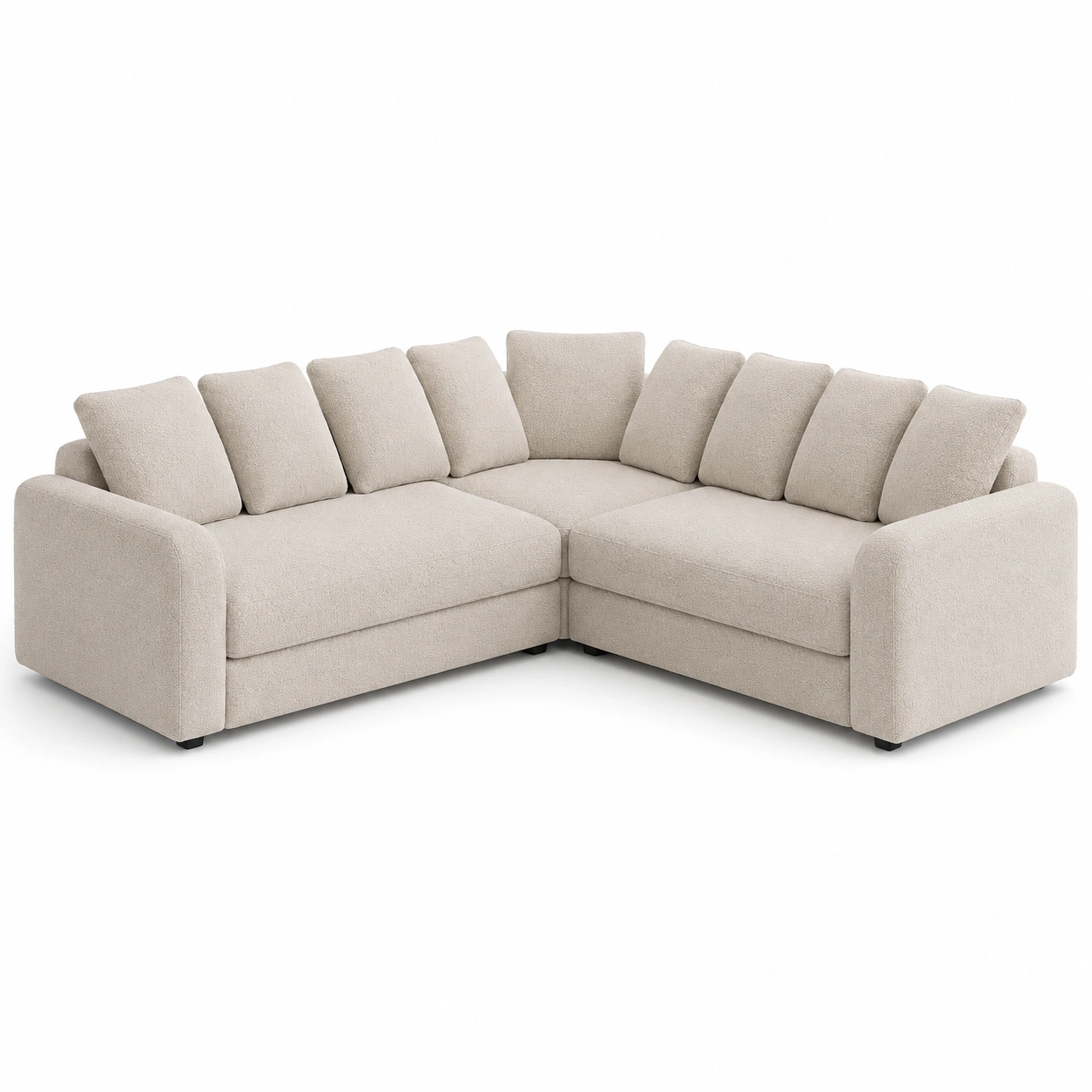 sofa esquinero combinado blanco hueso