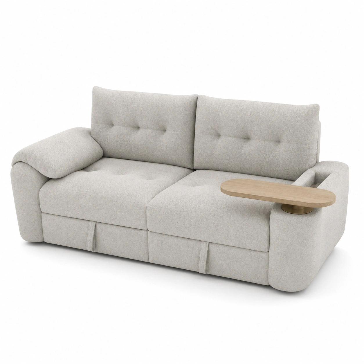 sofa biplaza funcional blanco hueso