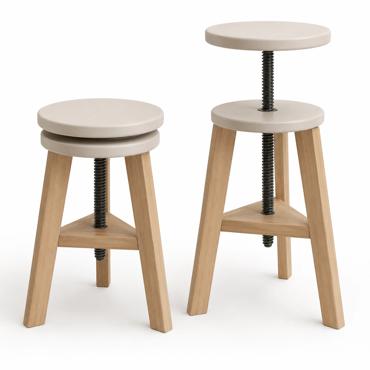 Taburete de madera ajustable