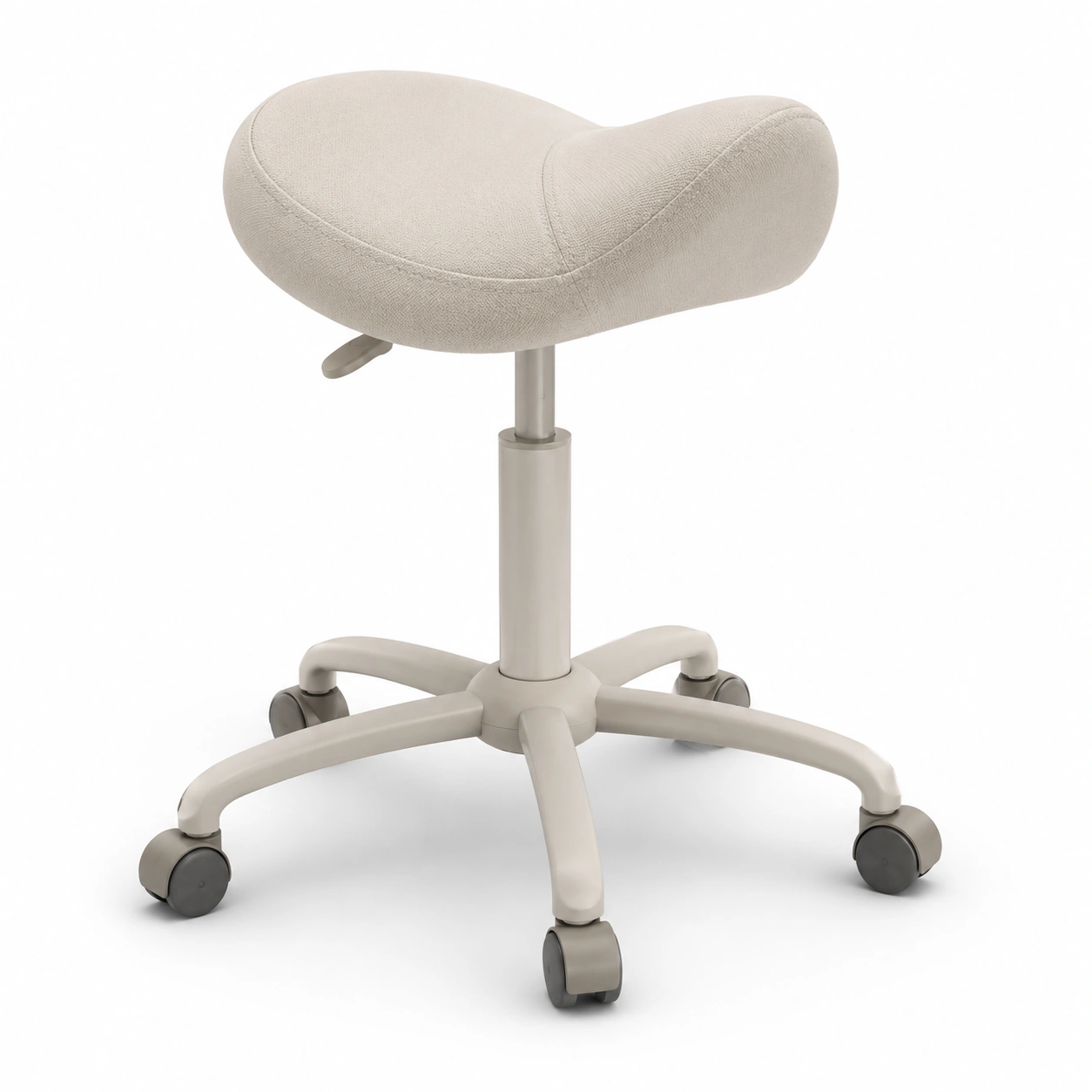 Taburete de oficina regulable color beige