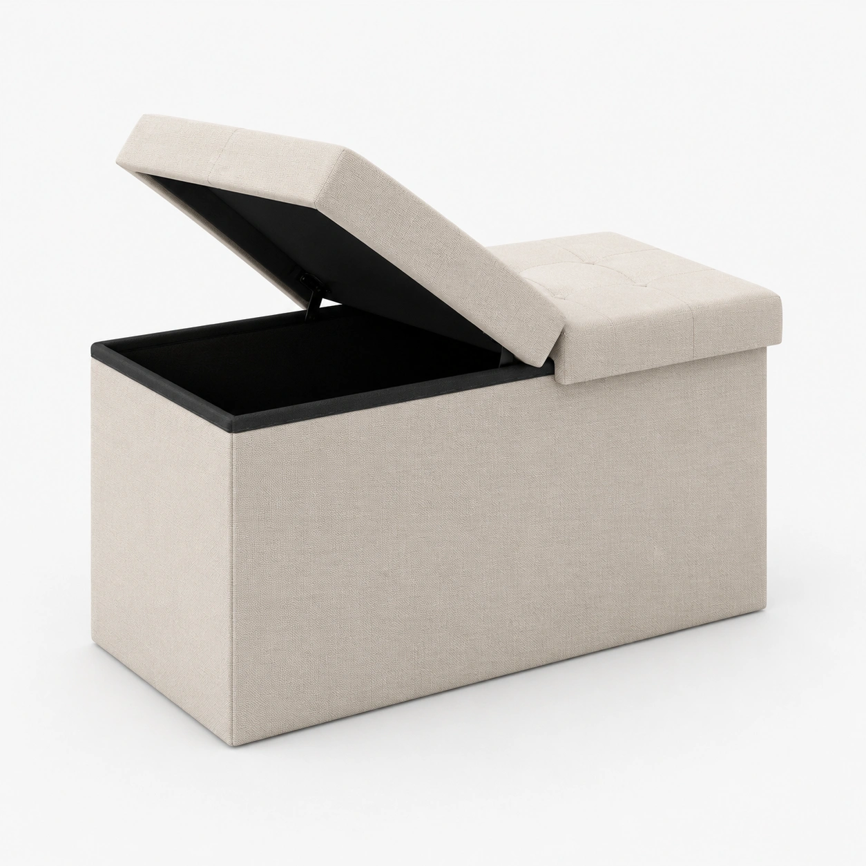 Banco zapatero con almacenaje beige