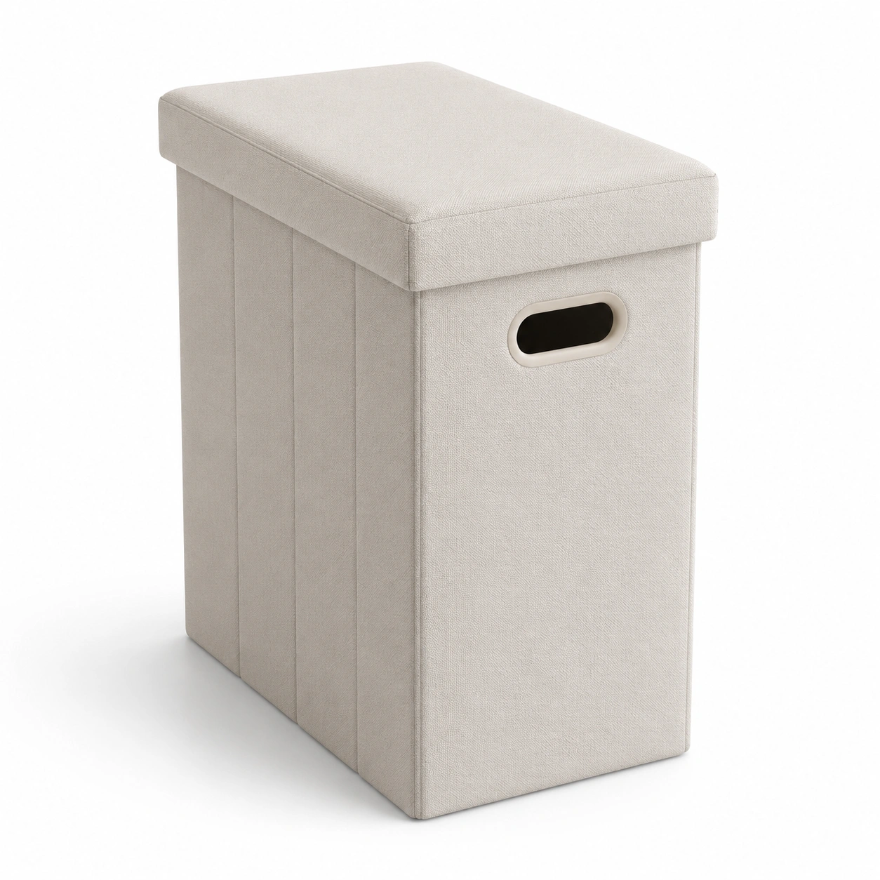 Puf plegable con almacenaje beige