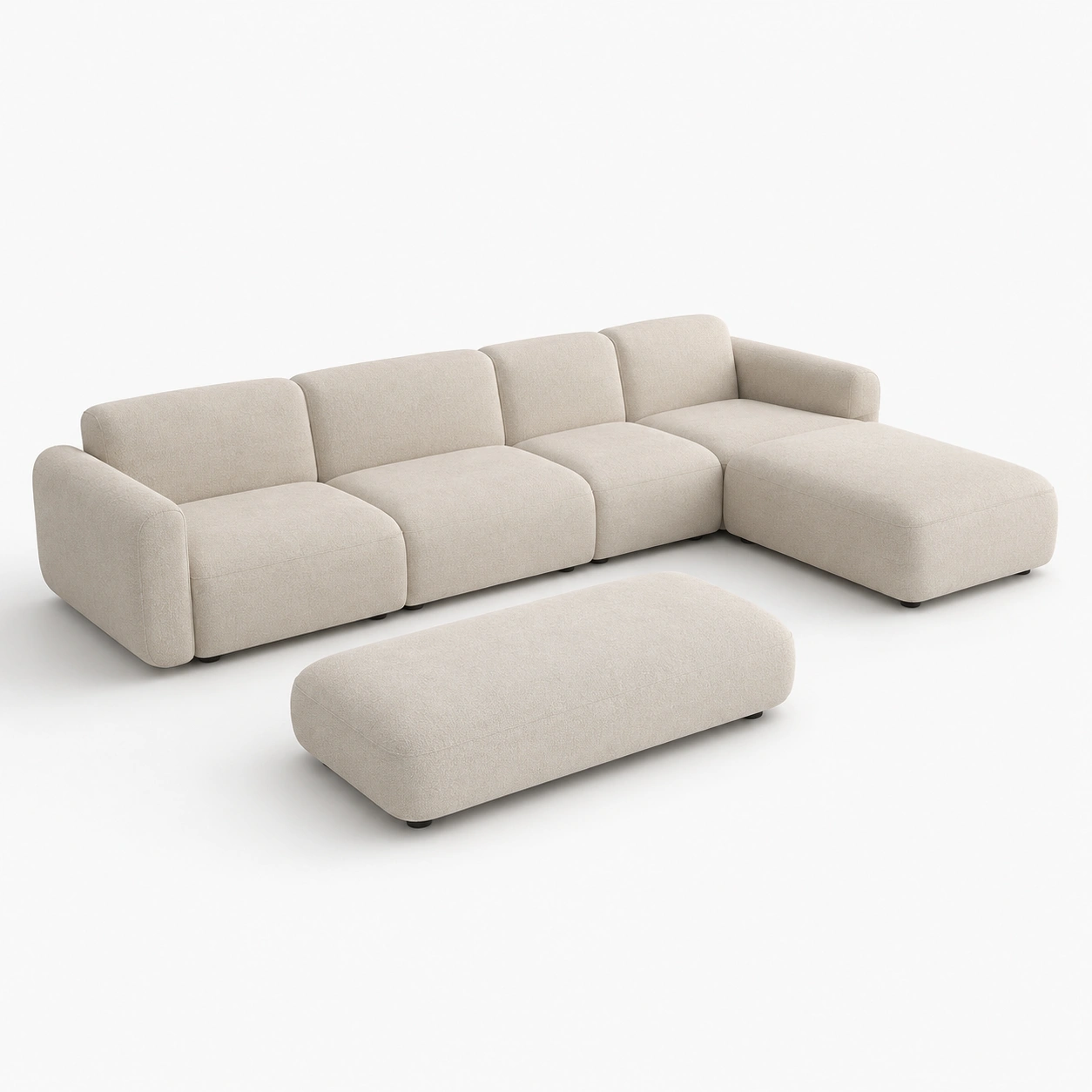 sofa modular combinado beige